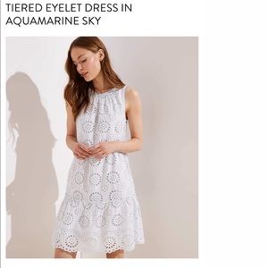 Loft Tiered Eyelet Dress